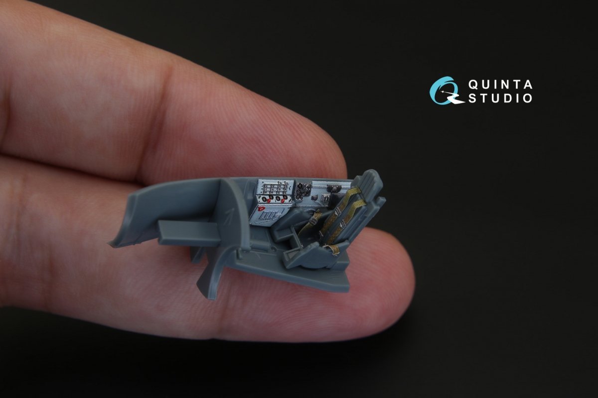 Intérieur imprimé en 3D et coloré sur papier décalcomanie Quinta Studio QD72026 MiG-15 (pour maquette Eduard) au 1/72 – immagine 8