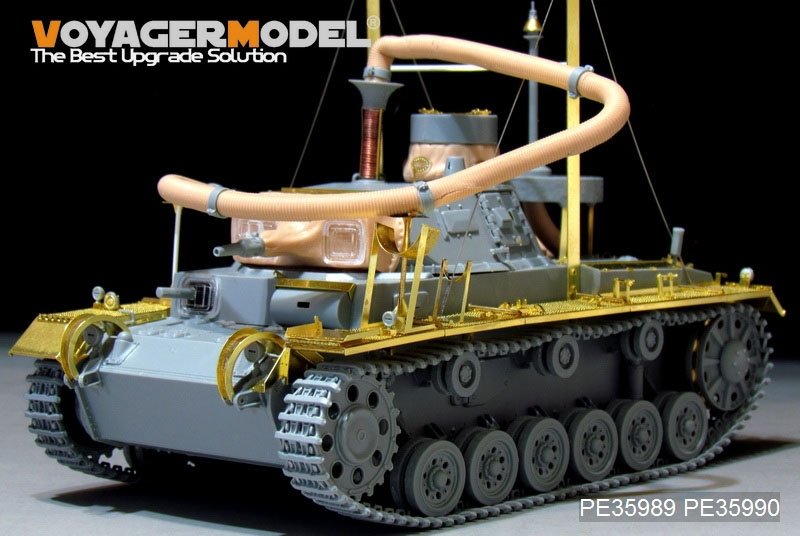 Maquette Voyager PE35989, char allemand Pz.KPfw.III (T)Ausf.F « Opération Seelowe » de la Seconde Guerre mondiale, pour DRAGON 6877/6717, échelle 1/35 – image 12