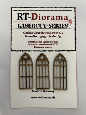 RT-Diorama 35957 Vitrail gothique n° 4 (3 pièces) 1/35