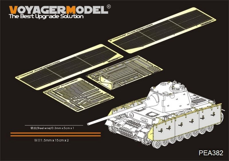 Voyager modèle PEA382 allemand Pz.Kpfw.IV Ausf.J avec tourelle Panther F &amp;quot;Thoma Shields&amp;quot; grillage schürzen 1/35