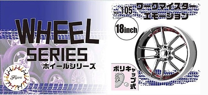 Fujimi 193656 Série de roues n° 105 Work Meister Emotion 18 pouces 1/24