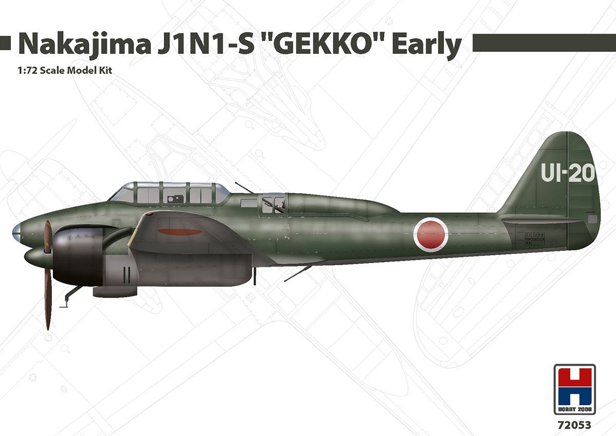 Hobby 2000 72053 Nakajima J1N1-S "GEKKO" Early (FUJIMI + CARTOGRAF) 1/72