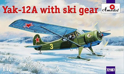 Maquette A-Model 72187 Yakovlev YAK-12A avec équipement de ski 1/72