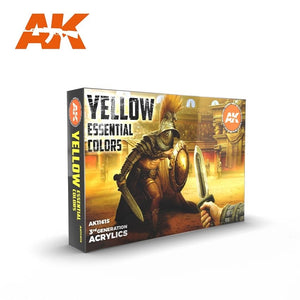 AK Interactive AK11615 JAUNE ESSENTIELLES COULEURS ENSEMBLE 3GÉNÉRATION 6 x 17 ml – image 2