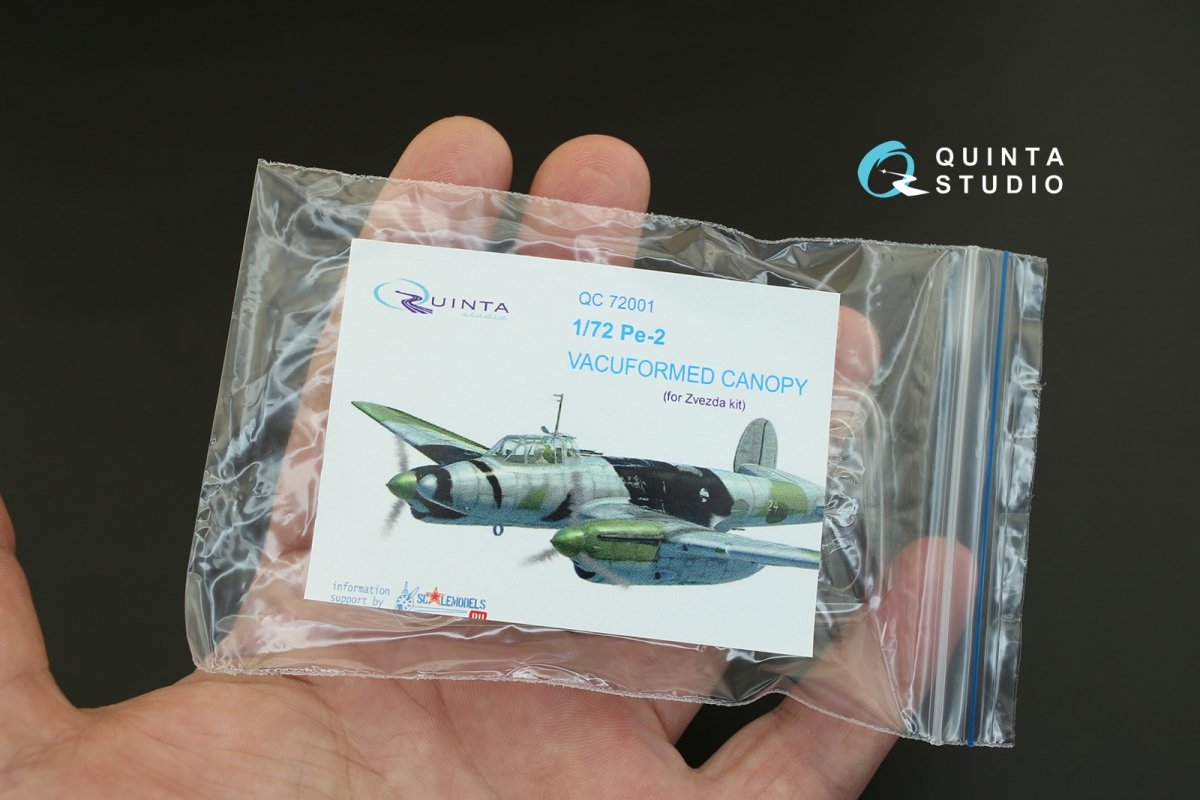 Verrière transparente thermoformée Quinta Studio QC72001 Pe-2 (pour kit Zvezda 7283) 1/72 – image 6