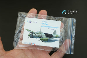 Verrière transparente thermoformée Quinta Studio QC72001 Pe-2 (pour kit Zvezda 7283) 1/72 – image 6