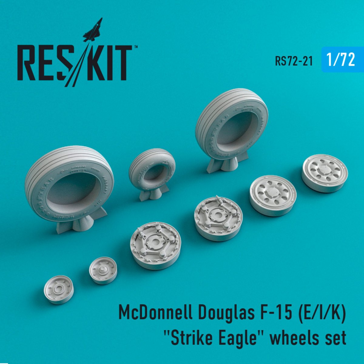 RESKIT RS72-0021 F-15 (E,I,K) « STRIKE EAGLE » JEU DE ROUES 1/72