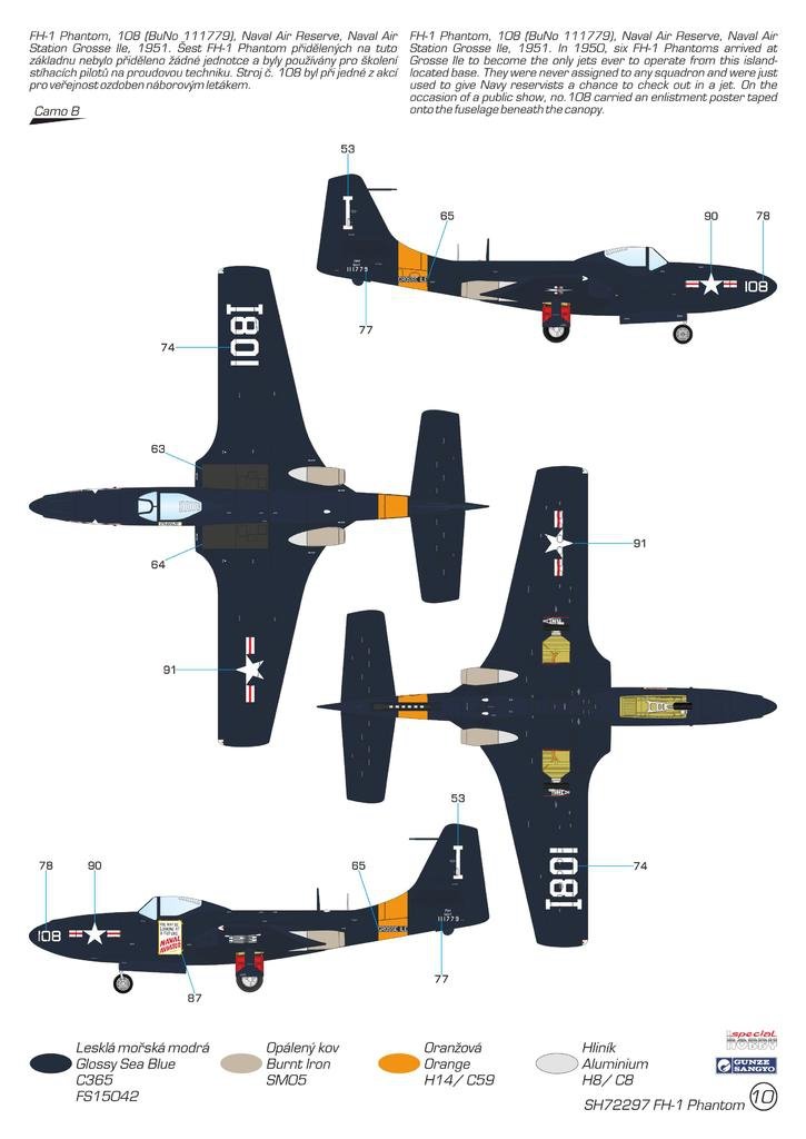 Special Hobby 72297 FH-1 Phantom Équipes de démonstration et d&amp;#39;entraînement 1/72 – image 3