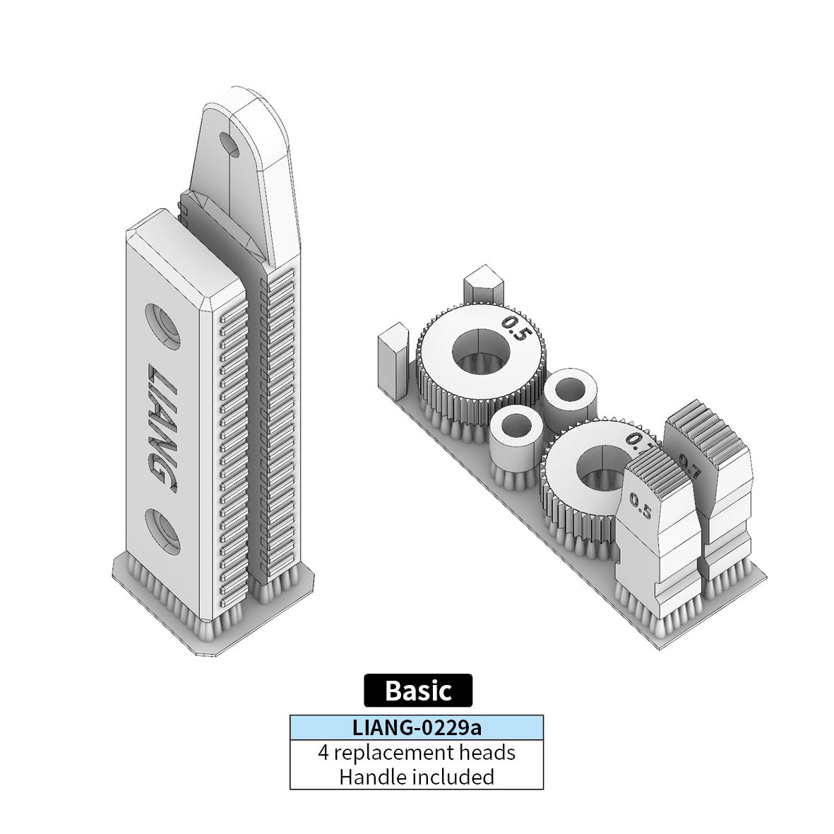 Outils Liang 0229A pour revêtement Zimmerit – immagine 9