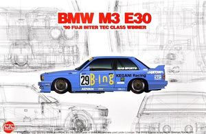 NuNu PN24019 BMW M3 E30 Gr.A 1990, vainqueur de sa catégorie Inter TEC sur le circuit de Fuji Speedway, échelle 1/24