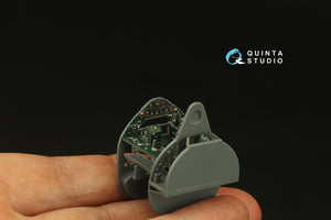 Intérieur imprimé en 3D et coloré sur papier décalcomanie Quinta Studio QD48403 F4F-4 Wildcat (Eduard) 1/48 – image 3