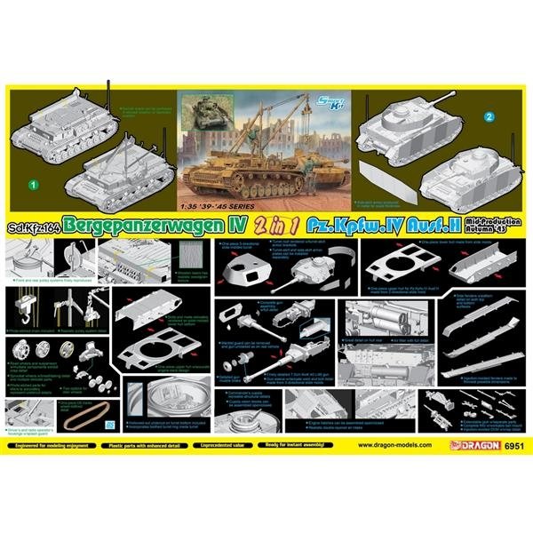 Dragon 6951 BERGEPANZER IV / Pz.IV H (2 EN 1) 1/35