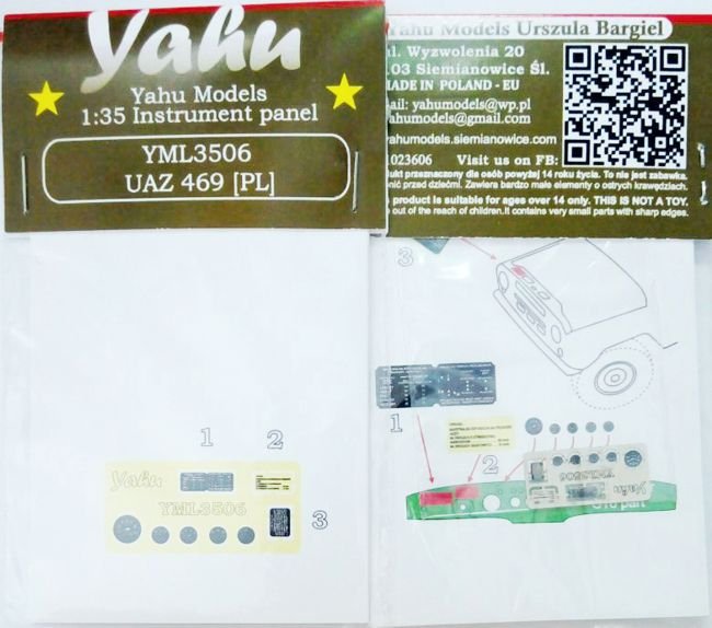Yahu YML3506 UAZ 469 (PL) (Roues militaires / Trumpeter) (1/35) 