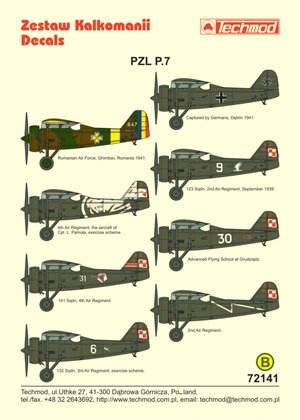 Techmod 72141 - PZL P.7a 1/72 – Bild 2