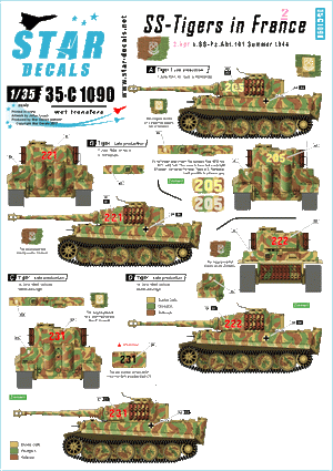 Star Decals 35-C1090 SS-Tigers en France #2 1/35