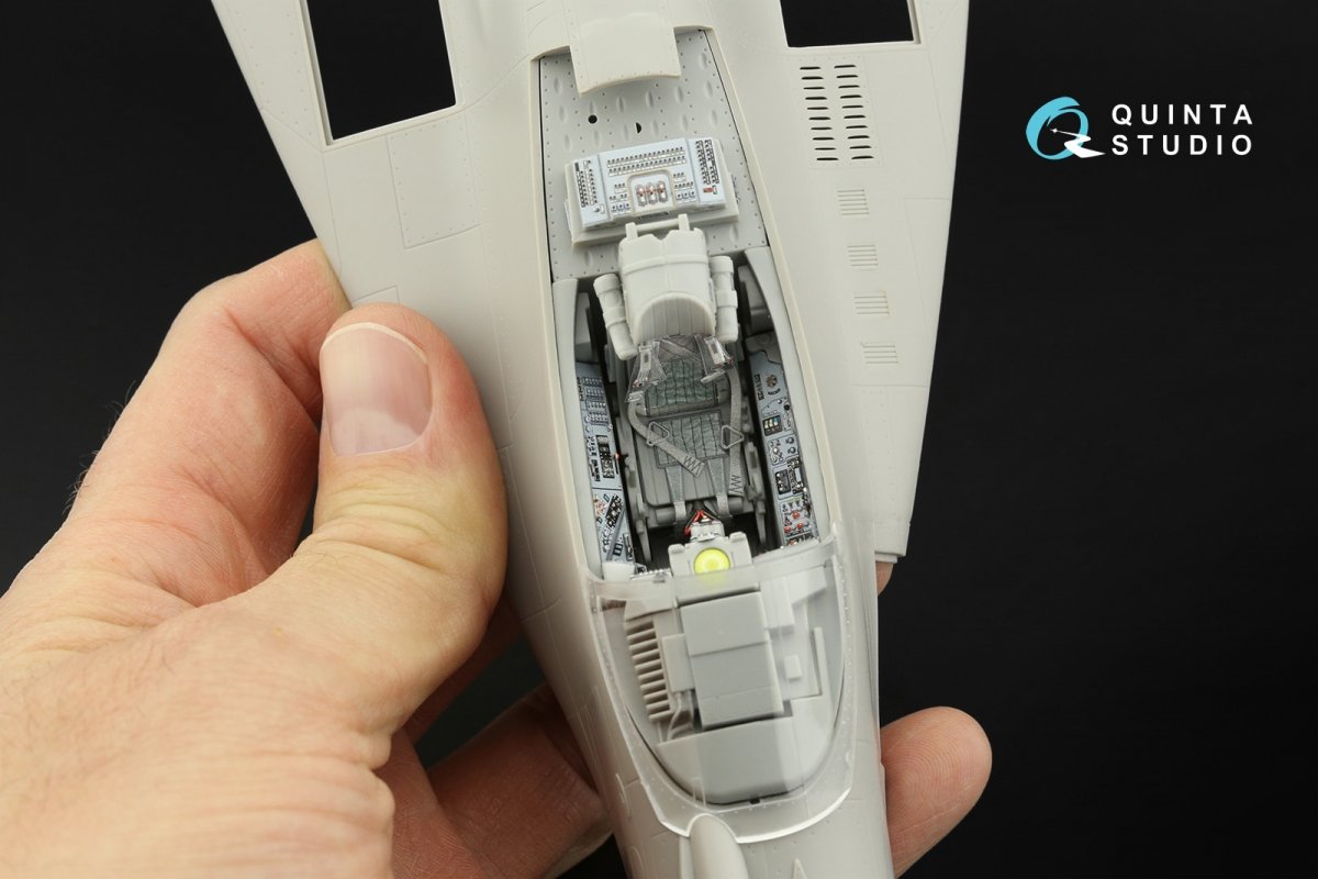 Intérieur imprimé en 3D et coloré sur papier décalcomanie pour MiG-29A de l&amp;#39;OTAN (Trumpeter), par Quinta Studio QD32176, échelle 1/32  – imagen 14
