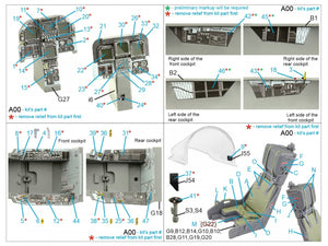 Intérieur imprimé en 3D et coloré sur papier décalcomanie Quinta Studio QD32156 F/A-18D (fin de production) (Academy) 1/32 – immagine 12