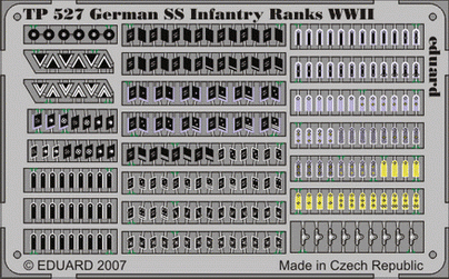 Eduard TP527 Grades d&amp;#39;infanterie SS allemands Seconde Guerre mondiale 1/35