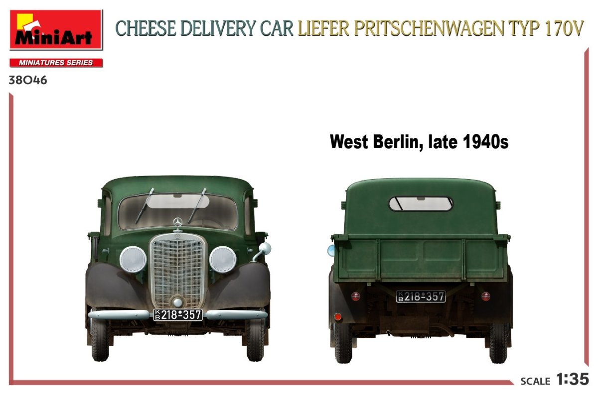 MiniArt 38046 VOITURE DE LIVRAISON DE FROMAGE LIEFER PRITSCHENWAGEN TYP 170V 1/35 – image 3
