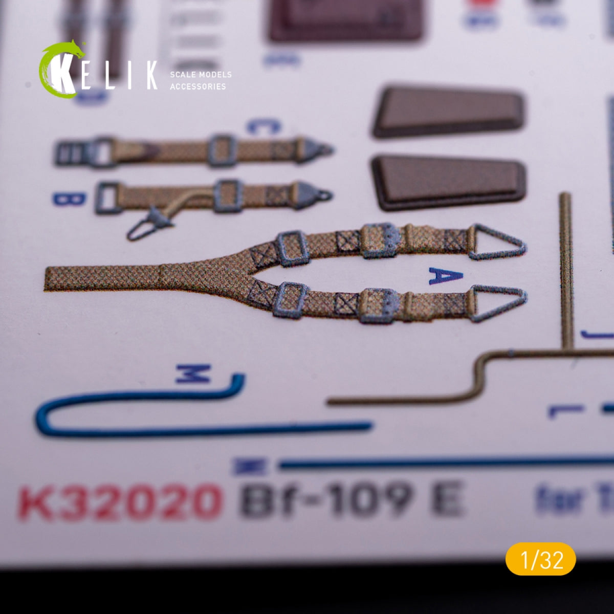 KELIK K32020 BF-109 E - Décalcomanies 3D pour l&amp;#39;intérieur du kit Trumpeter au 1/32, avec pièces imprimées en 3D – Bild 4