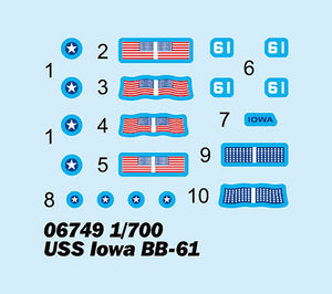Trumpeter 06749 USS Iowa BB-61 1/700 – immagine 4