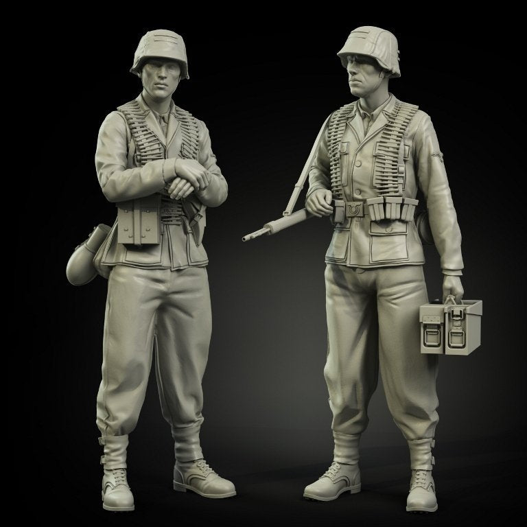 Panzer Art FI35-041 Waffen-SS MG-42, ensemble d'équipe au 1/35 