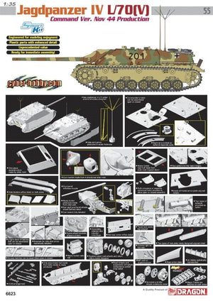 Cyber ​​Hobby 6623 Jagdpanzer IV L/70 (V) Command Ver.Nov 44 Production (1/35)