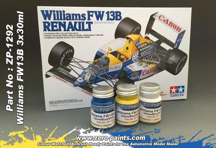 Peinture Zero Paints ZP-1292 Williams Renault FW13B - 3 x 30 ml – Bild 2