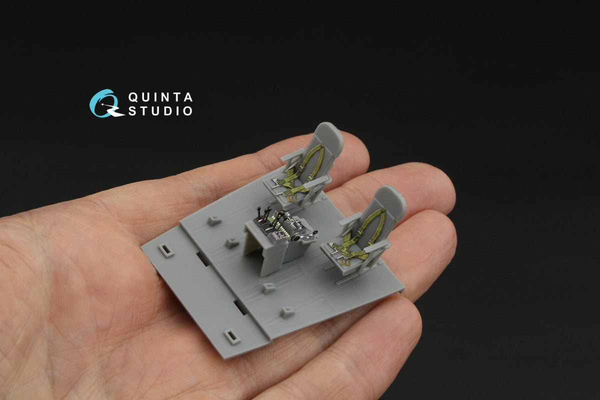 Quinta Studio QD48636 B-24D/B-24J Liberator. Pilot's compartment. 3D-Printed &amp; coloured Interior on decal paper ( HobbyBoss ) 1/48