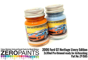 Kit de peinture Zero Paints ZP-1565 2006 Ford GT Heritage Livery Edition bleu et orange (2 x 30 ml)
