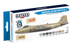 Coffret de peinture Hataka HTK-BS73 Modern Royal Air Force vol. 2 (8x17ml)