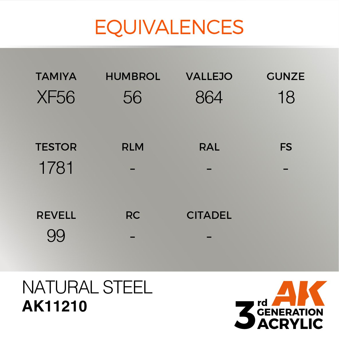 AK Interactive AK11210 ACIER NATUREL – MÉTALLIQUE 17 ml – imagen 3
