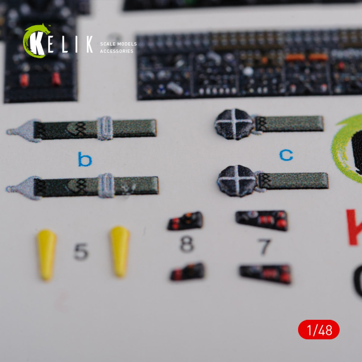 Décalcomanies 3D intérieures KELIK K48090 CH-46E pour maquette Academy au 1/72 – image 4