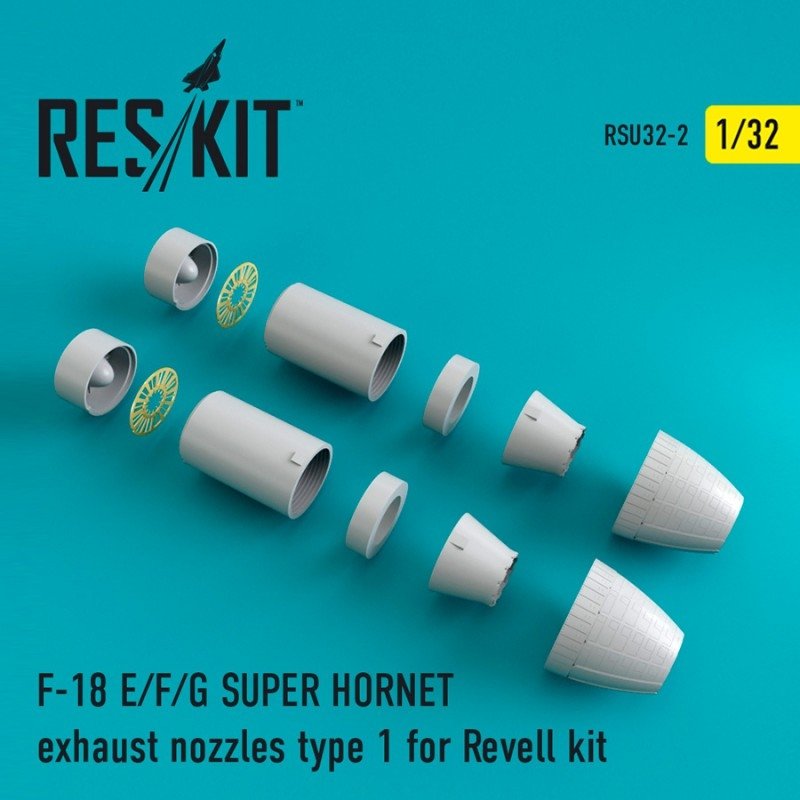 RESKIT RSU32-0002 Buses d'échappement de type 1 pour F-18 SUPER HORNET (Revell 1/32)