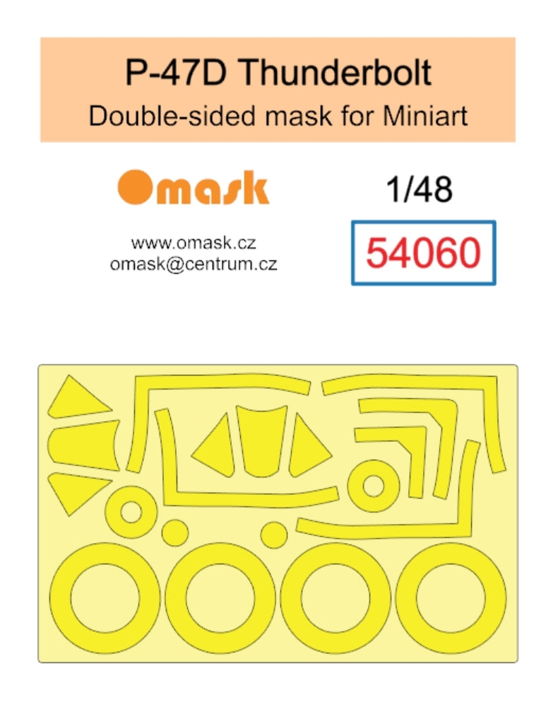 Omask 54060 P-47D Masque double face Thunderbolt (pour Miniart) 1/48