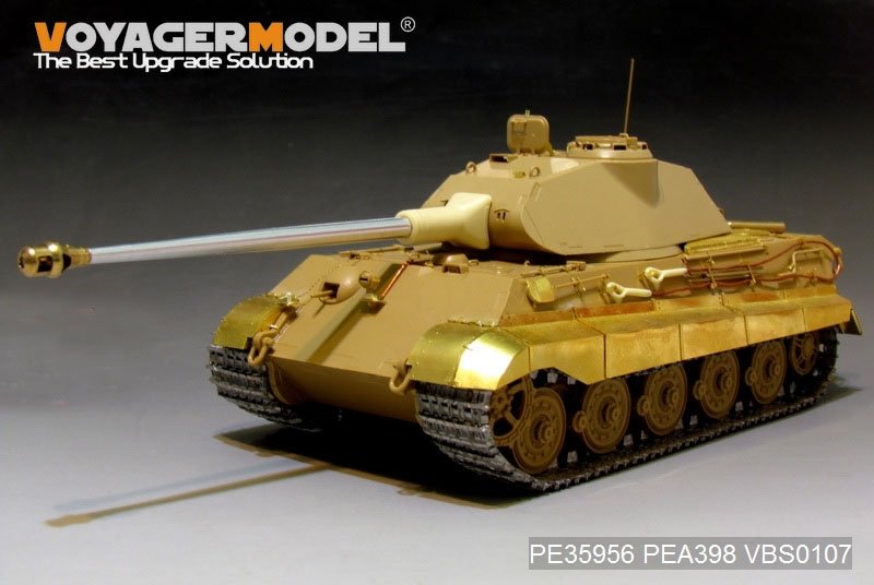 Maquette Voyager PE35956 Char King Tiger allemand de la Seconde Guerre mondiale (tourelle Porsche) pour MENG TS-037 au 1/35 – Bild 5