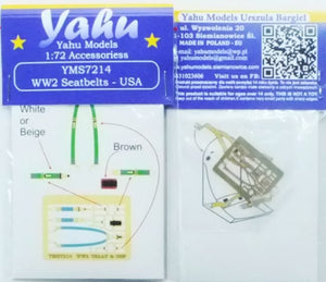 Ceintures de sécurité Yahu YMS7214 Seconde Guerre mondiale USAAF et US NAVY (1/72)