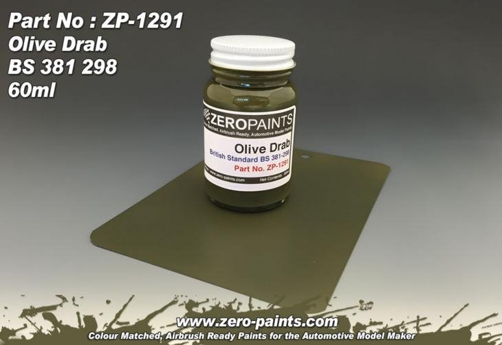Peinture Zero Paints ZP-1291 Vert olive - 60 ml