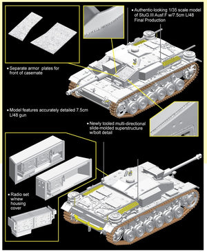 Dragon 6756 StuG.III Ausf.F avec 7,5 cm L/48 Dernière production – immagine 2