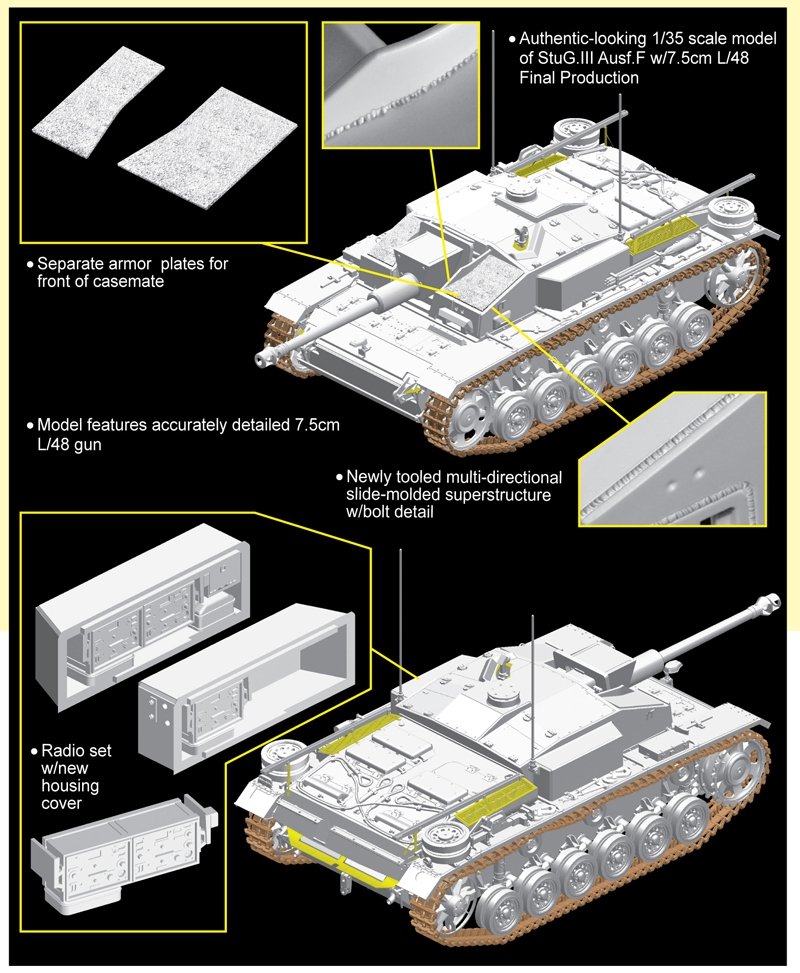 Dragon 6756 StuG.III Ausf.F avec 7,5 cm L/48 Dernière production – immagine 2