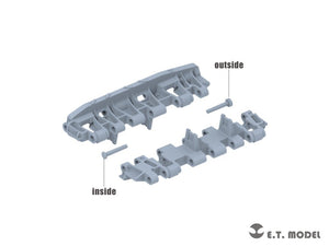 ET Model P35-069 Chenille fonctionnelle simple KingTiger allemand de la Seconde Guerre mondiale (18 dents, version tardive) (Impression 3D) 1/35 – Bild 2