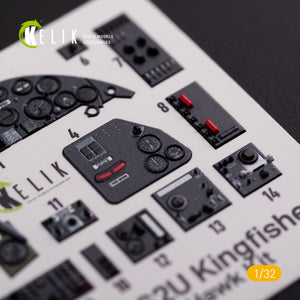 KELIK K32018 OS2U Kingfisher - Interior 3D Decal for Kitty Hawk/Zimi models kit 1/32 – zdjęcie 7