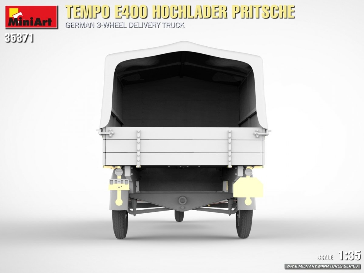 MiniArt 35371 Tempo E400 Hochlader Pritsche German 3-wheel delivery truck 1/35 – zdjęcie 10