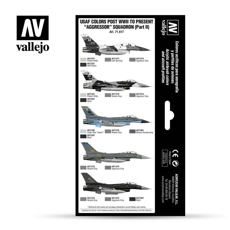 Vallejo 71617 Couleurs de l&amp;#39;USAF, de l&amp;#39;après-Seconde Guerre mondiale à nos jours, Escadron d&amp;#39;agresseurs, Partie II, 8x17ml – image 3