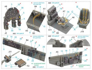 Intérieur imprimé en 3D et coloré sur papier décalcomanie Quinta Studio QD48098 Ju 87B-2/R-2 (Hasegawa) 1/48 – image 11