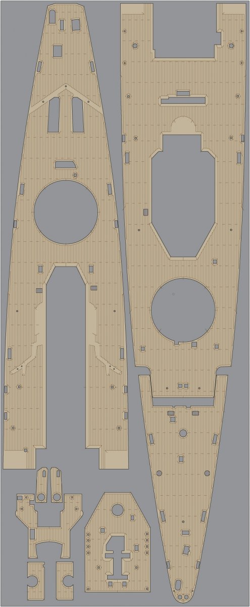 Pontos 35019WD1 DKM Admiral Graf Spee Jeu de pont en bois (1/350)