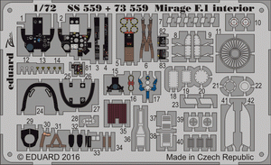 Intérieur du Mirage F.1 SS559 d&amp;#39;Eduard SPECIAL HOBBY à l&amp;#39;échelle 1/72