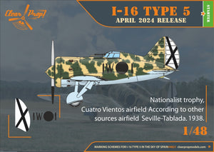 Clear Prop! CP4821 I-16 type 5 (version initiale « dans le ciel d&amp;#39;Espagne ») KIT DE DÉMARRAGE 1/48 – image 11