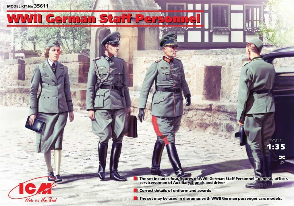 ICM 35611 Personnel d&amp;#39;état-major allemand de la Seconde Guerre mondiale (1/35)