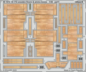 Eduard 491072 B-17G Planchers en bois et caisses de munitions 1/48 HK MODELS